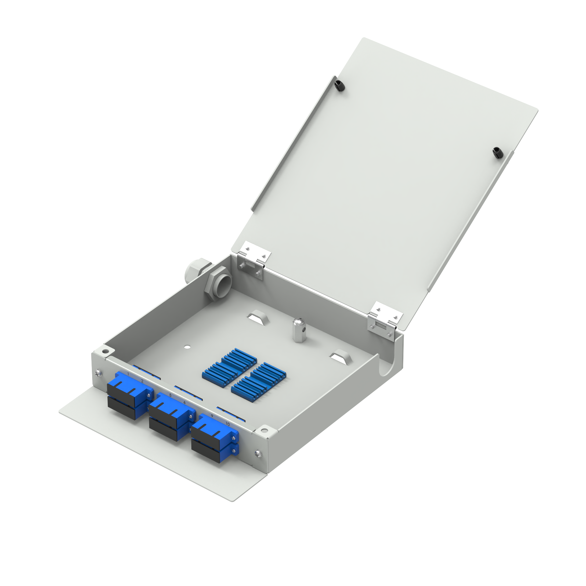 12 Cores SC UPC Fiber Optic Terminal Box for FTTX Network Made of Cold Rolled Steel