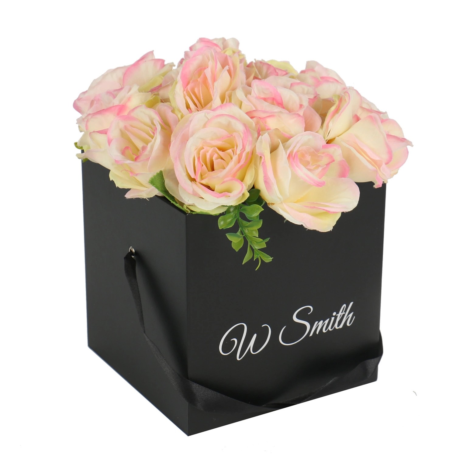 Round design luxury cardboard paper flower hat gift box for roses packaging with custom logo