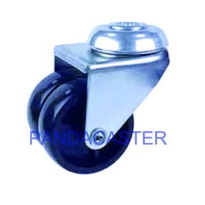 China Black Polypropylene Swivel Furniture Wheels Bolt On Swivel Castors wholesale