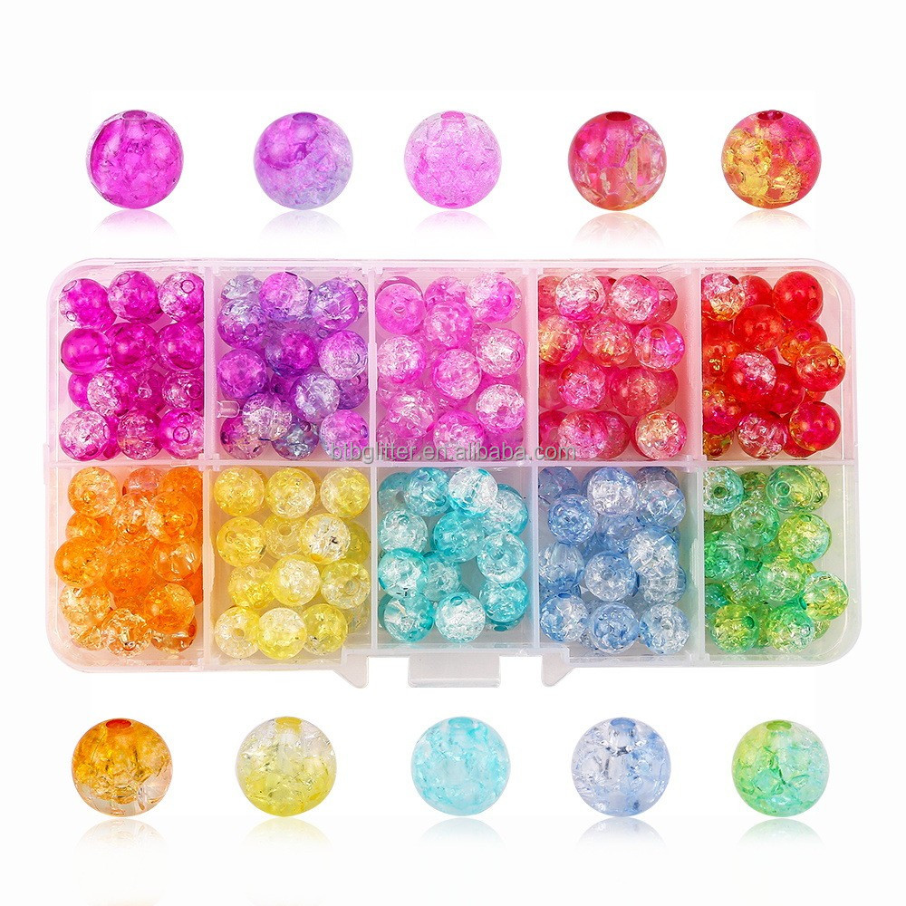 Handmade Elastic Rope Woven Bracelet Beads Acrylic Alphanumeric Word Box Accessories with Free Samples