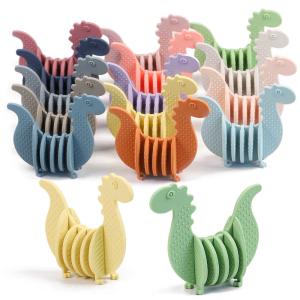 China 6PCS Baby Silicone Toys Building Blocks Dinosaur CE / EN71 / FDA wholesale