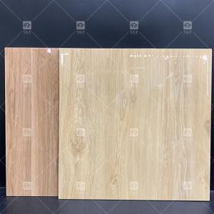 China High Glossy Interior Wood Look Porcelain Floor Tile Anti-slip Polished Glazed Porcelain Living Room Tiles For Flooring wholesale