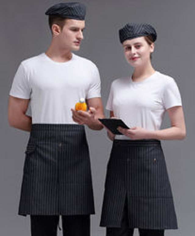 manufacture Custom Logo and Printing high quality Waist and bib unisex Apron For Kitchen Restaurant Coffee Shop Waiter Apron