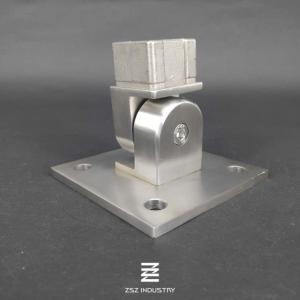 China Stainless Steel Metal Railing Posts Adjustable Base For Square Tube wholesale