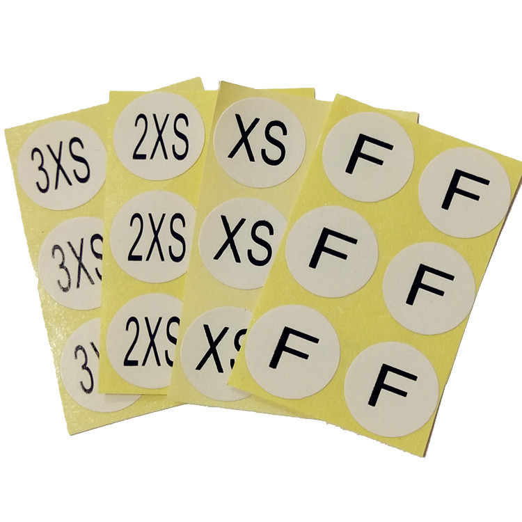 Small Self Adhesive Round Stickers Removable Glue Garment Private Size