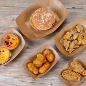 China Food Grade Greaseproof Snack Packaging Disposable Paper Tray Eco Friendly Brown Food 7oz Kraft Paper Bowls wholesale