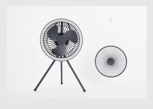 China Outdoor Camping Tripod Pedestal Fan 7800mAh Rechargeable Black With LED Light wholesale