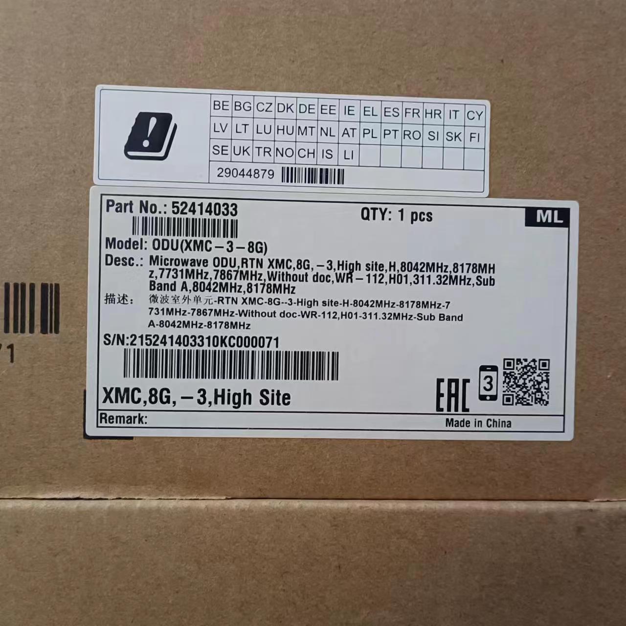 Powerful Transmission HUAWEI Microwave Odu RTN905 Tower Wireless Xmc-3-8G 52414006 007
