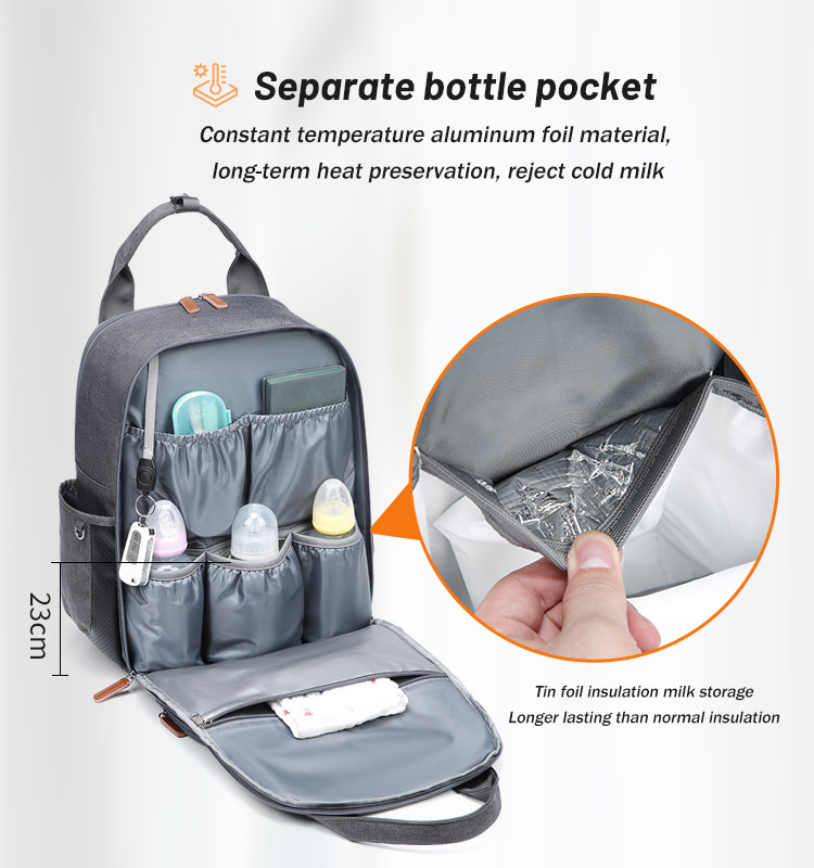 Luxury Mommy Travel Waterproof Baby Diaper Backpack Multifunctional Laptop Bag for Mom&Dad Diaper Bag