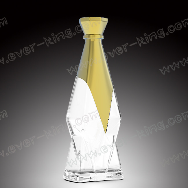 500mL Empty Glass Liquor Bottles , 570g Fancy Vodka Bottles