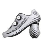 Athletic Dampproof Carbon Fiber Cycling Shoes , Carbon Sole Road Bike Shoes