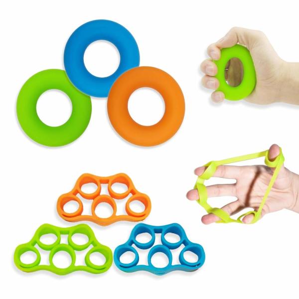 Silicone Hand Grip Strengthener Finger Exerciser Grip Strength Trainer NEW