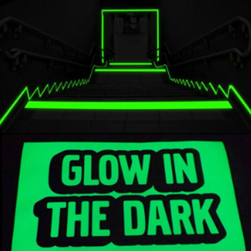 Outdoor Duct Glow In The Dark Anti Slip Grip Tape Reflective Photoluminescent Tape For Stairs