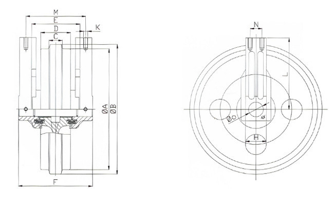 Smooth Finish Komatsu Undercarriage Idler PC40 For Heavy Equipment Parts