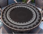 Round Glass Coffee Table with Metal Base Stylish and Practical Furniture
