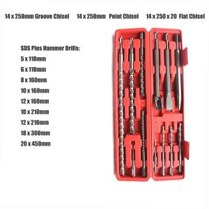 China BMR TOOLS Industrial Quality of 12pcs SDS Plus Hammer Drill Set for conceret,marble,granit outdoor working wholesale