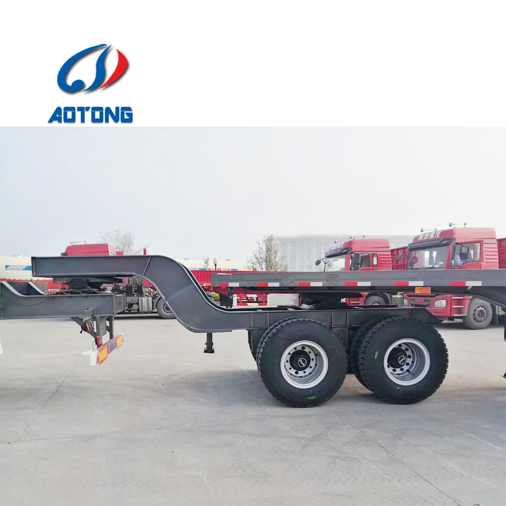 Truck Trailer 3 axles flatbed semi-trailer platform 40ft 48ft for container transport