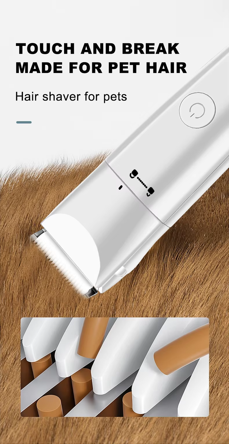 20*10*6.2cm 4 In 1 USB Rechargeable Electric Pet Grooming Kit for Dog Cat Hair Trimmer