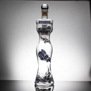 China Beautiful Women Body Shaped Glass Bottle with Cork Sealing Type wholesale