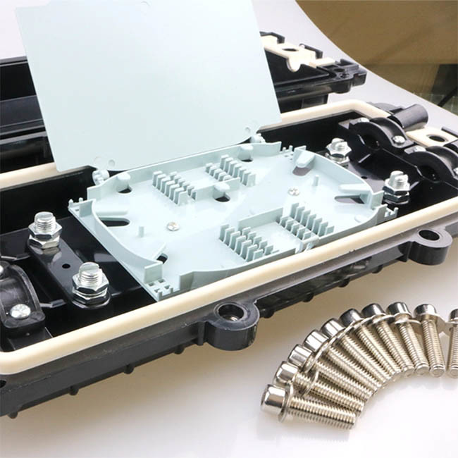 OTOP Fiber Optic Enclosure 24 Core 2 Inlet 2 Outlet 144 Fibers Max Capacity