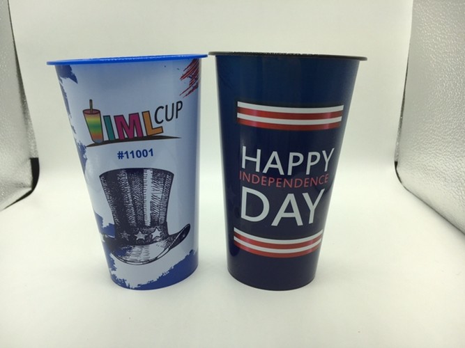 500Ml Disposable Coffee Cups In Mould Label Full Color Printing