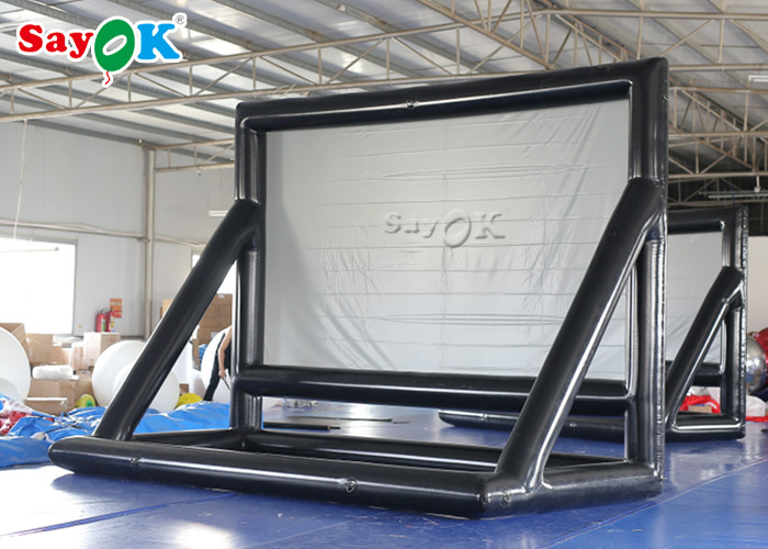Inflatable Big Screen Mobile Inflatable Movie Screen Rear Projection With Blower Easy To Carry