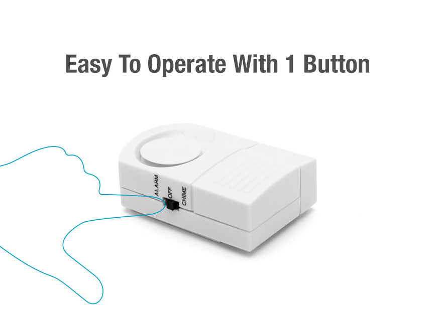 130dB Magnetic Door Window Mini Alarm Chime With Key Button CX88B