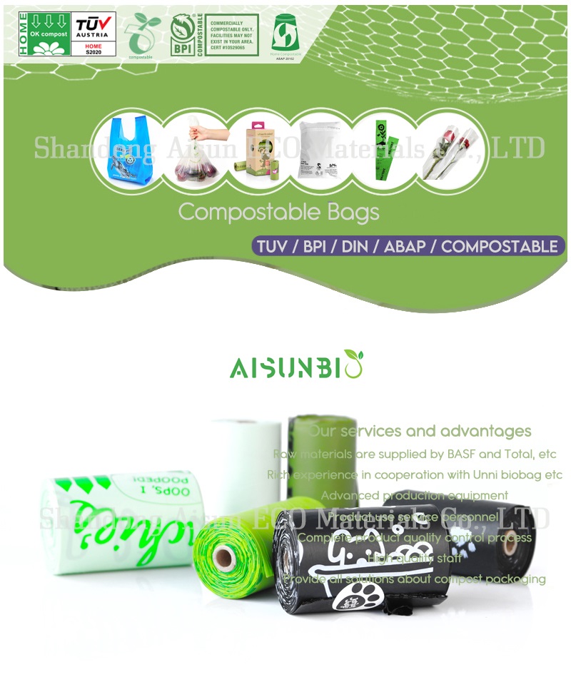 Clear PLA Compost Bags Biodegradable Poly Bags For Packaging