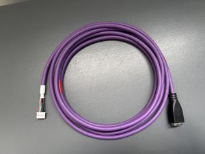 China Industrial High Flexible Purple 5pin Shielded USB Harness 2600mm Length wholesale