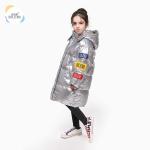 Breathable Winter Fashion Kids Wear Duck Down Jacket Long Pink Little Girls