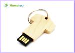 keychain High Speed Usb Flash Drive , Personalised wooden usb sticks gift