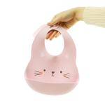 Cacoon Cat Fox Printed Silicone Food Catcher Bibs For Toddler Breakfast Feedings