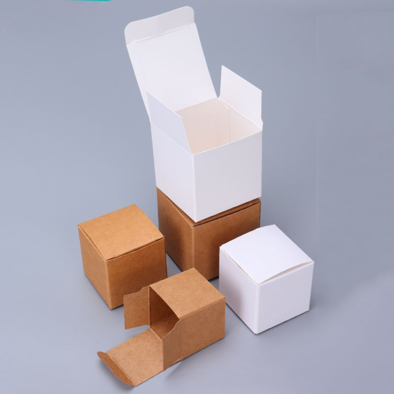 Biodegradable Brown White Folding Storage Packaging Rigid Kraft Paper Box with Custom Logo