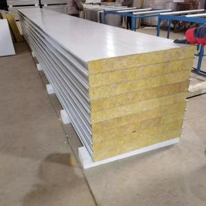 China Fireproof Cheap Thermal Insulation Rock Wool Sandwich Panel Board Metal Skin 0.5mm wholesale