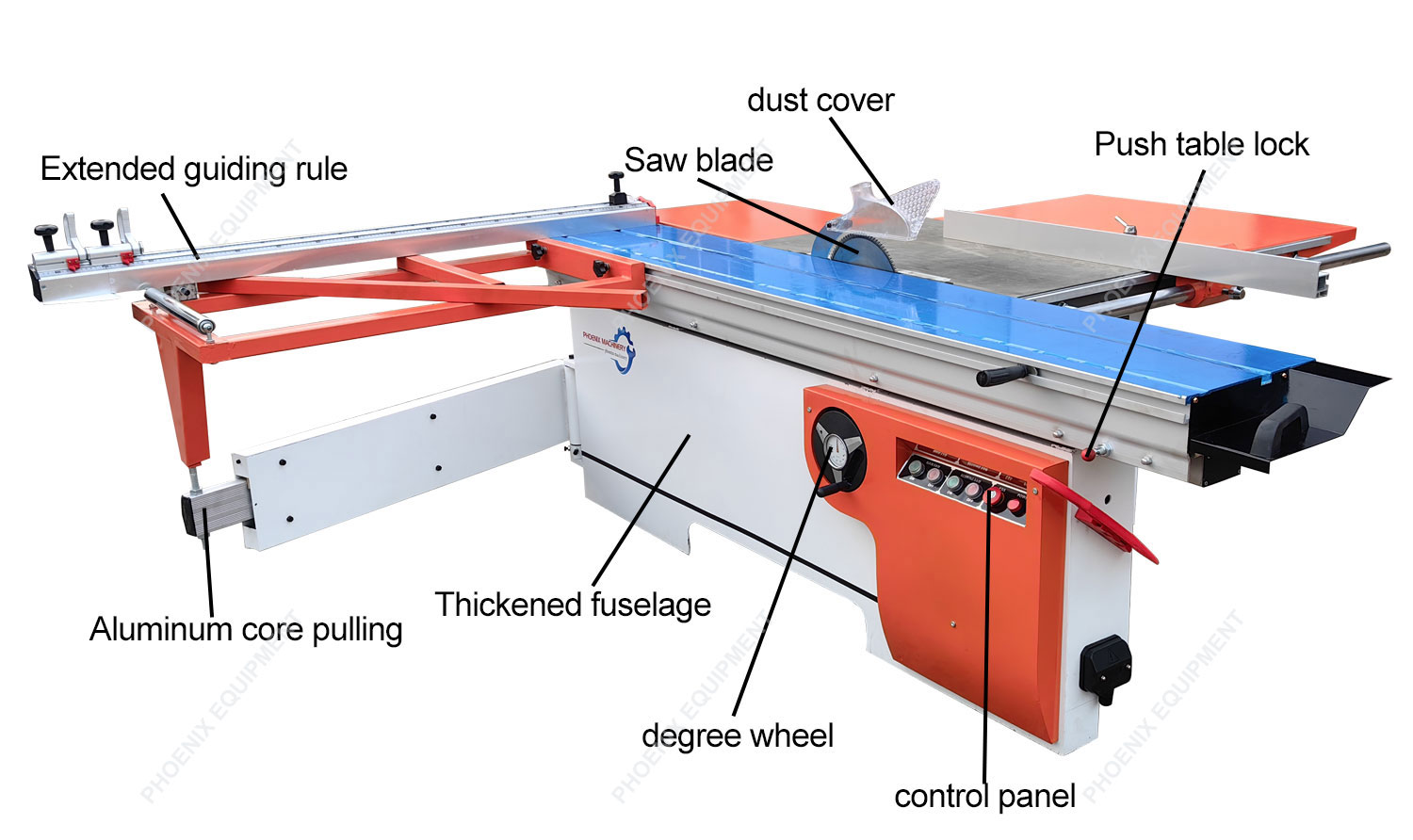 2300mm Sliding Table Length High Precision Panel Saw for Woodworking Cutting PVC Board