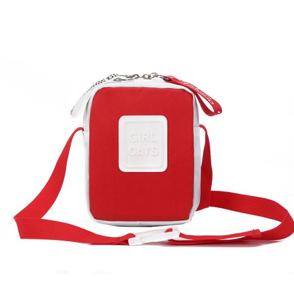 Korean version of ins fashion wild hit color canvas Messenger bag small fresh