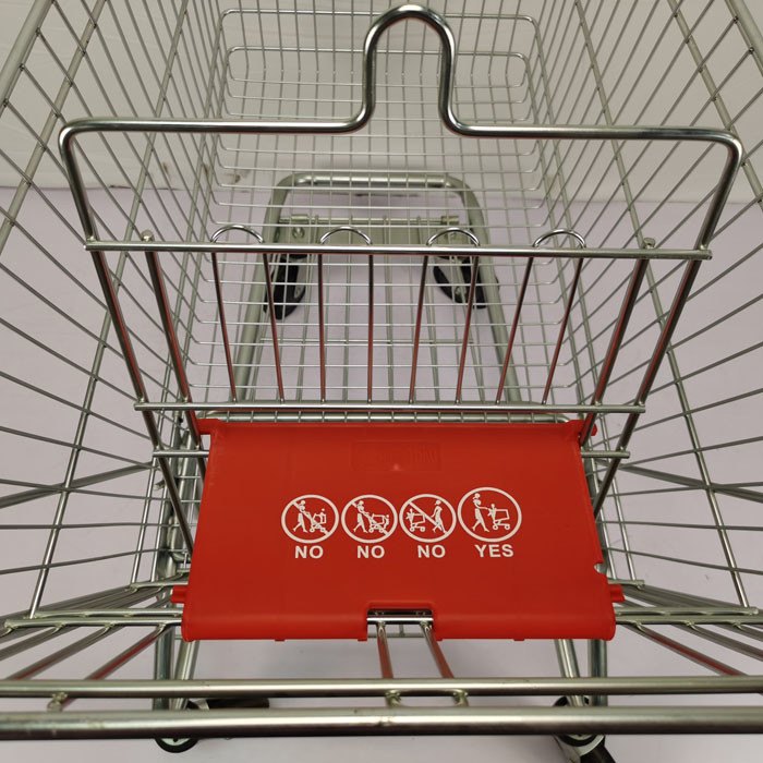 Galvanized Metal Net Basket Supermarket Shopping Cart 210L Super Large Capacity