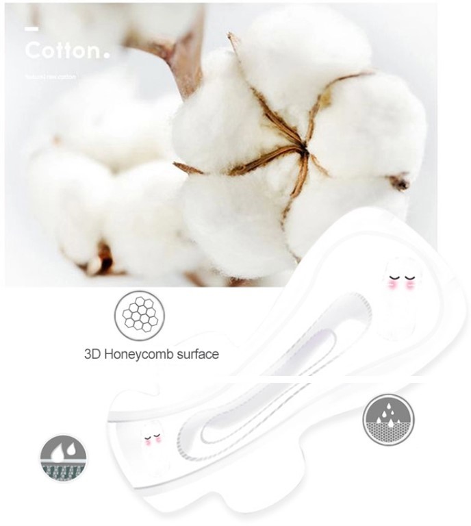 Disposable Skin Friendly Thin Wingness Natural Sanitary Pads