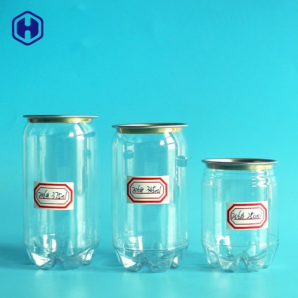 Durable PET Plastic Soda Cans Food Safe Plastic Cylinder Container