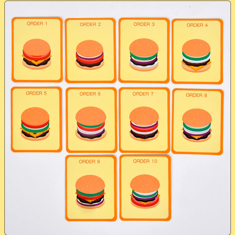 CPC CE Simulation Wooden Hamburger Sandwich Set Unisex Toy for Ages 0 to 24 Months