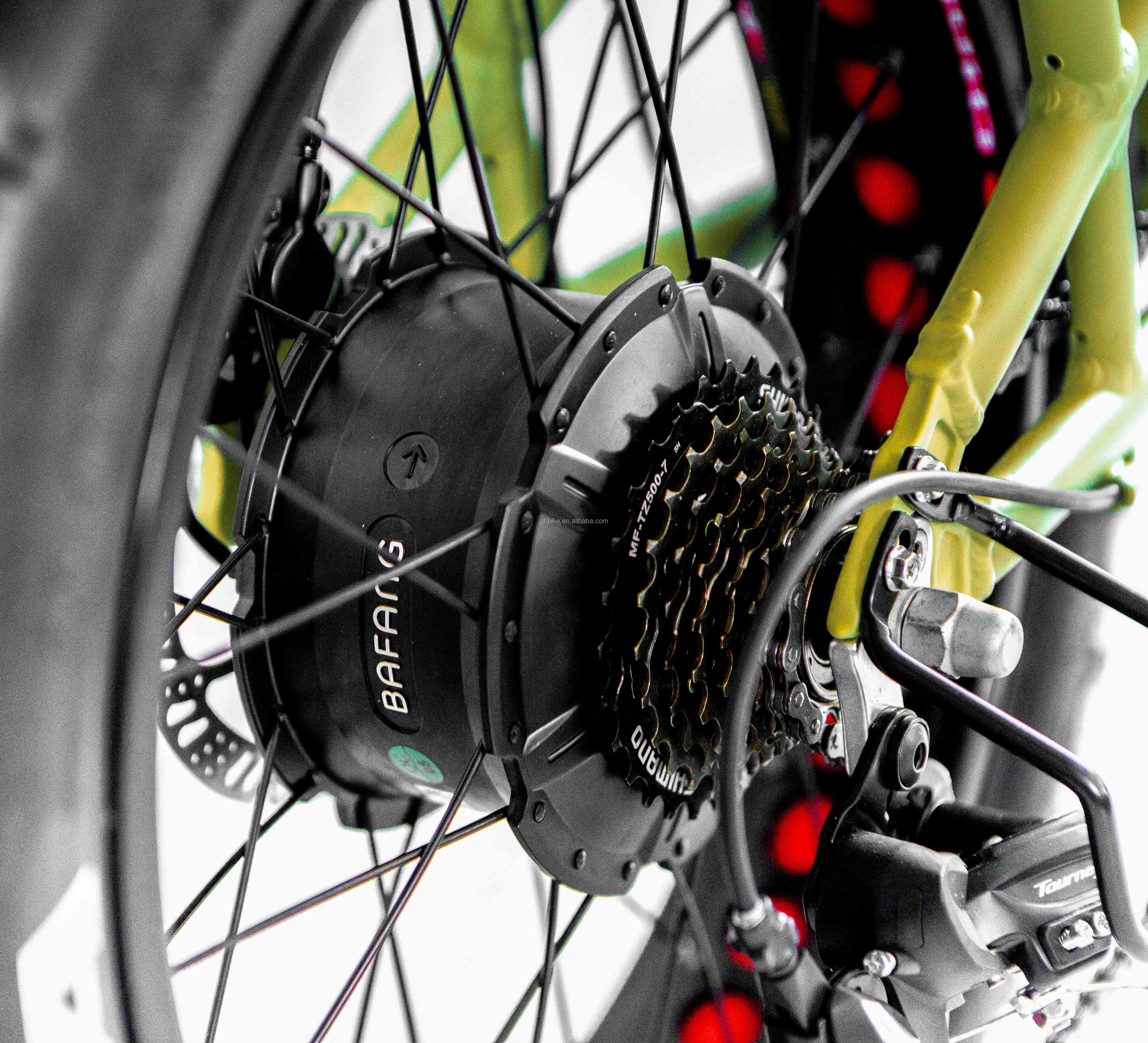 48V Disc Brake Dual Batteries Fat Snow Big Tire Electric Cargo Bicycles for Family 2