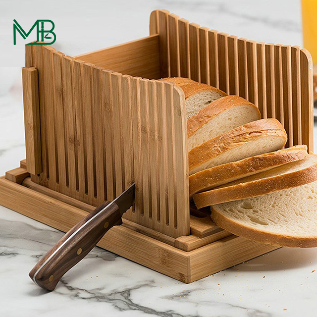 Supply Bamboo Bread Slicing Machine with Multifunctional Design 34cm x 24cm x 21cm