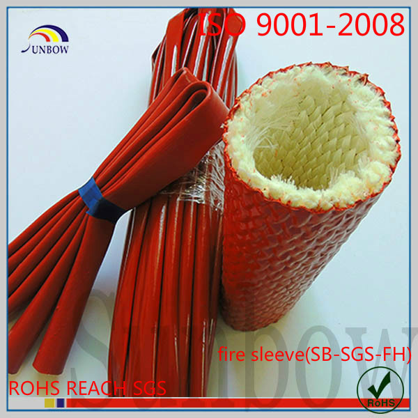 Braided High Temperature Fiberglass Sleeving , Electric Cable Protection Sleeve