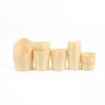 Eco Friendly Pine Wooden Mini Disposable Trifle Cups For Food Dessert 4.5cm