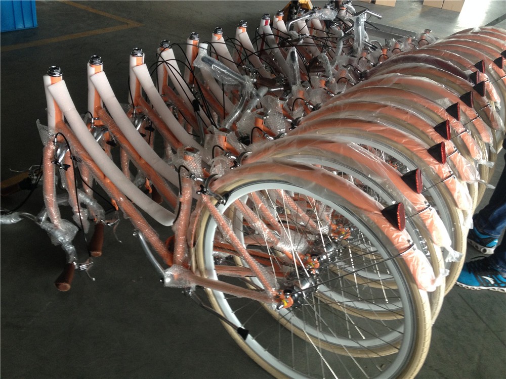 6 Speed Adult Women's Comfort Bike Vintage Lady Fitness City Bicycle with Basket