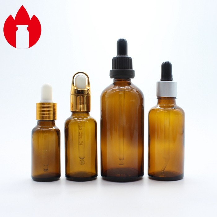 5ml-100ml Empty Cosmetic Essential Oil Glass Bottle With Dropper Cap
