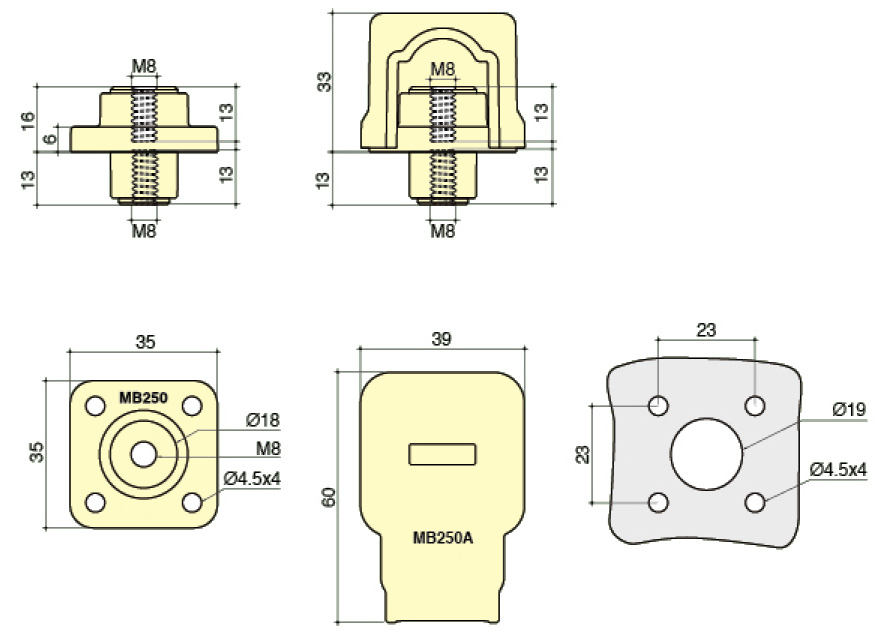 PowerSyntax High Current 250A Li Ion Battery Connector Part No MB250SOB