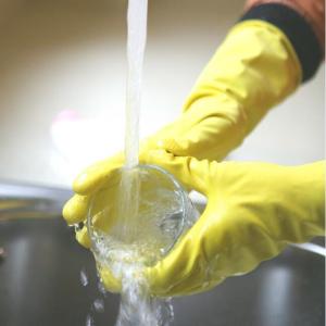 China Reusable Anti-Oil Latex Kitchen Rubber Gloves Kitchen Dishwashing Gloves wholesale