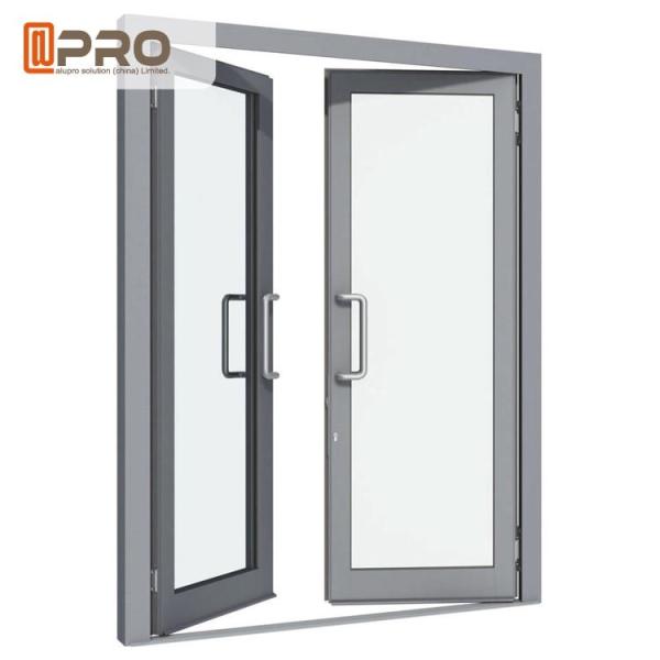 Aluminium Double Glazed French Doors , Soundproof French Hinged Doors STEEL DOOR