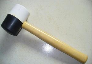 China black white rubber hammer mallet, black white rubber mallet ash wood handle wholesale
